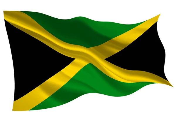 Jamaica Flagga Flaggikonen — Stock vektor
