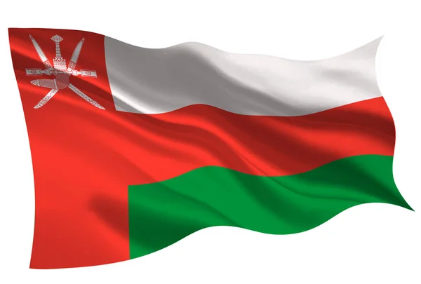 Oman Flaga Narodowa Flaga Ikona — Wektor stockowy