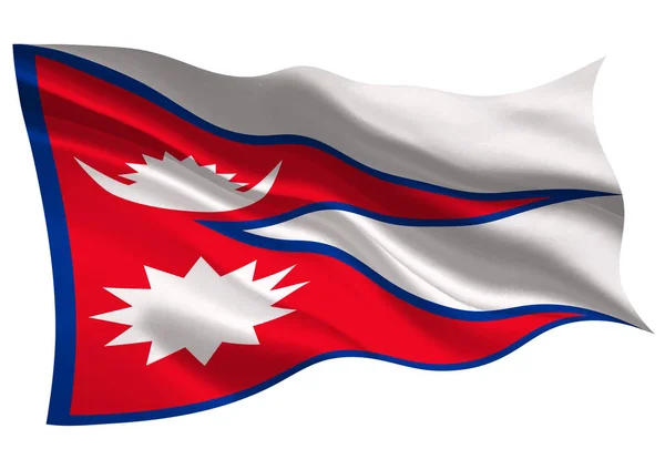 Bandera Nacional Nepal Icono — Archivo Imágenes Vectoriales