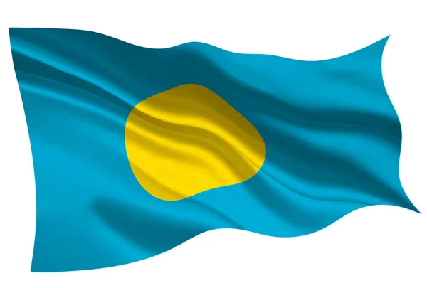 Значок Национального Флага Палау — стоковый вектор