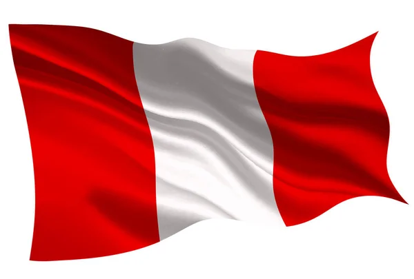 Peru Nationale Vlag Vlag Pictogram — Stockvector
