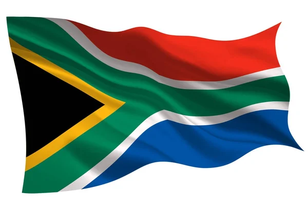 Zuid Afrika Nationale Vlag Vlag Pictogram — Stockvector