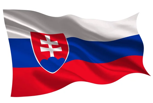 Значок Прапорця Національний Прапор Словаччини — стоковий вектор