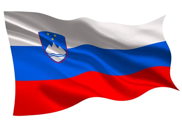 Het Pictogram Van Vlag Van Nationale Vlag Van Het Slovenië — Stockvector