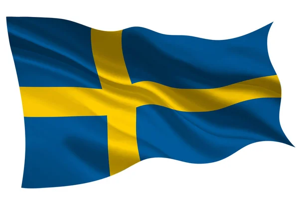 Sverige Flagga Flaggikonen — Stock vektor