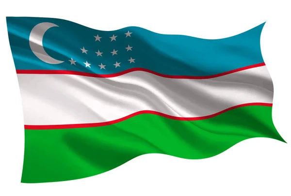 Uzbekistan National Flag Flag Icon — Stock Vector