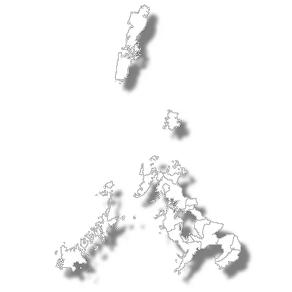 Nagasaki Prefektura Japonii Mapa Biała Ikona — Wektor stockowy