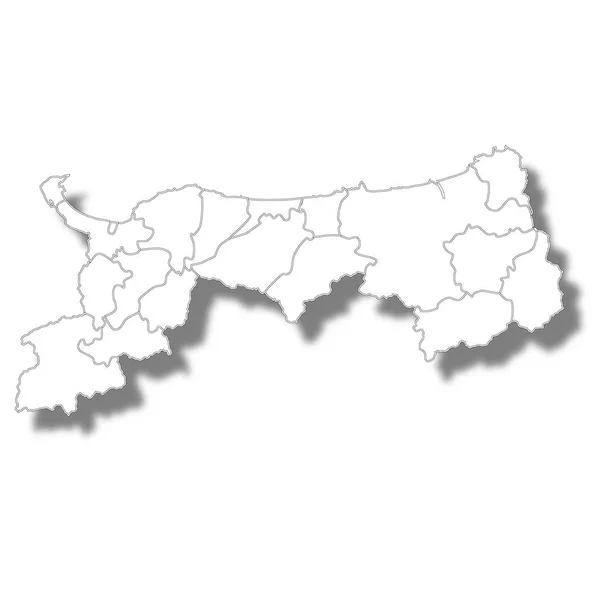 Prefeitura Tottori Mapa Japão Ícone Branco — Vetor de Stock