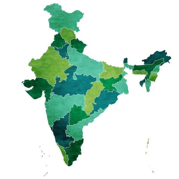 インドの世界地図の国アイコン — ストックベクタ