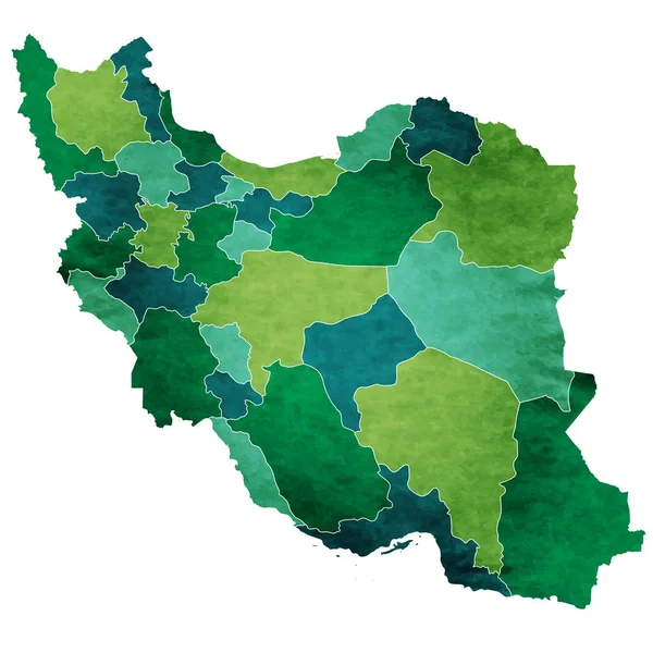 Iran Mappa Del Mondo Icona Del Paese — Vettoriale Stock