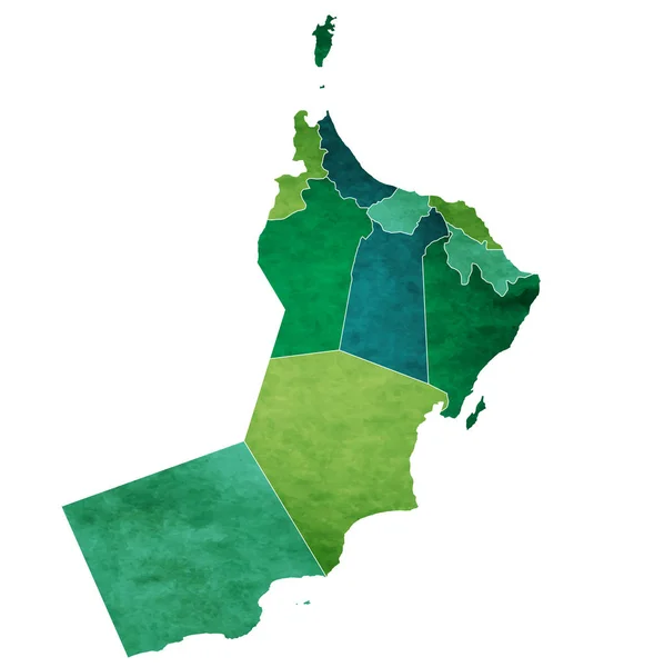 Oman Mappa Del Mondo Icona Del Paese — Vettoriale Stock