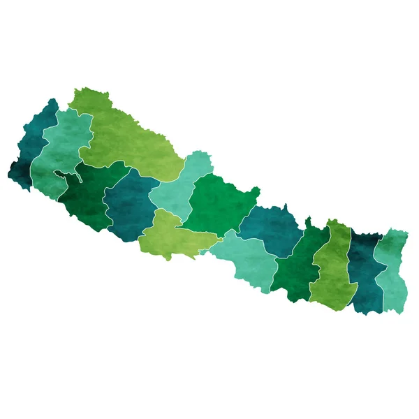 Kaartpictogram Land Nepal Wereld — Stockvector