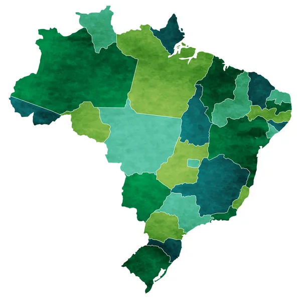 Brésil Carte Monde Icône Pays — Image vectorielle