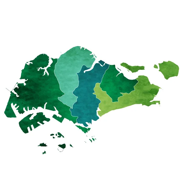 Singapore Wereld Land Kaartpictogram — Stockvector