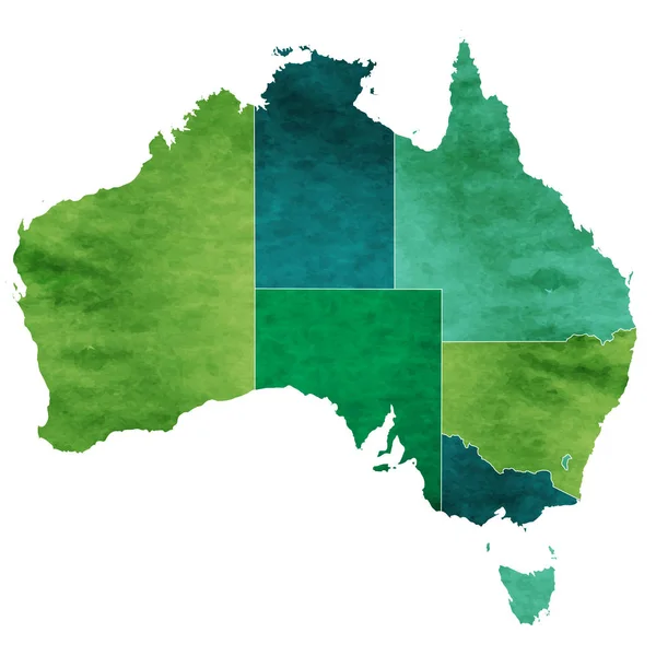 Australien Världen Karta Land Ikon — Stock vektor