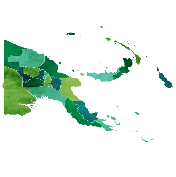 Papua Nová Guinea Svět Mapa Země Ikona — Stockový vektor