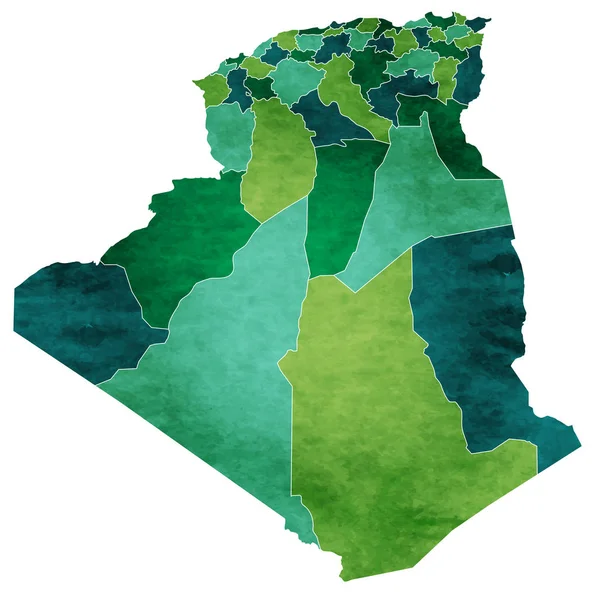 Algérie Carte Monde Icône Pays — Image vectorielle