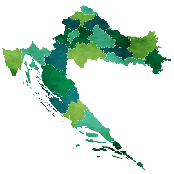Croatia World Map Country Icon — Stock Vector
