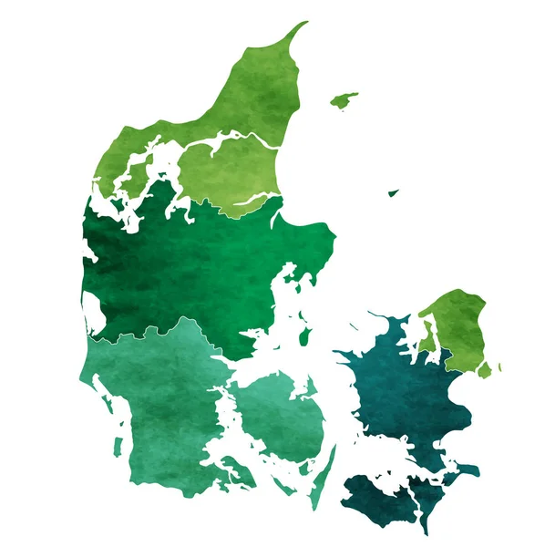 Danimarka Dünya Harita Ülke Simgesi — Stok Vektör
