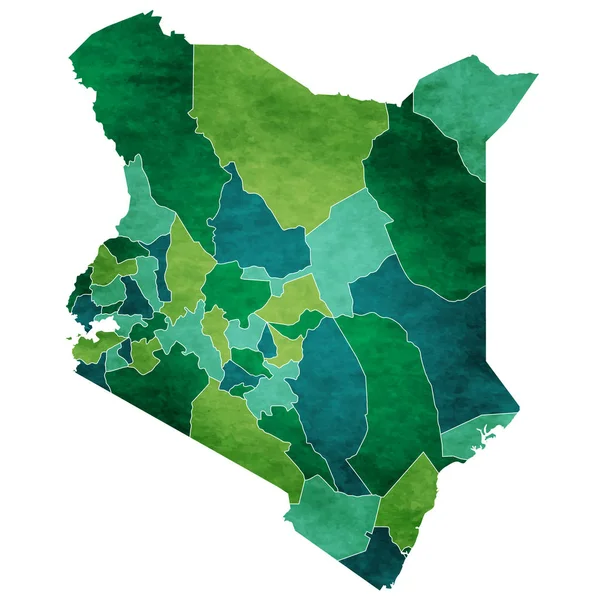 Kenia Weltkarte Land Ikone — Stockvektor