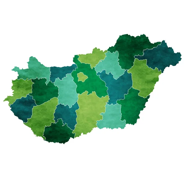 Kaartpictogram Land Hongarije Wereld — Stockvector