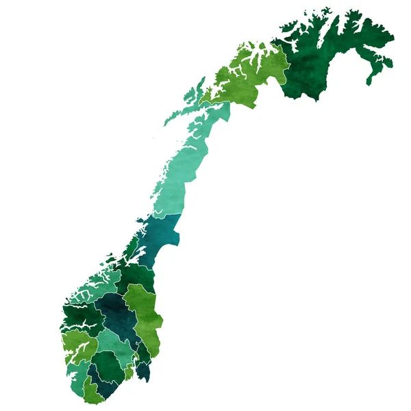 Noruega Mapa Mundo Ícone País — Vetor de Stock