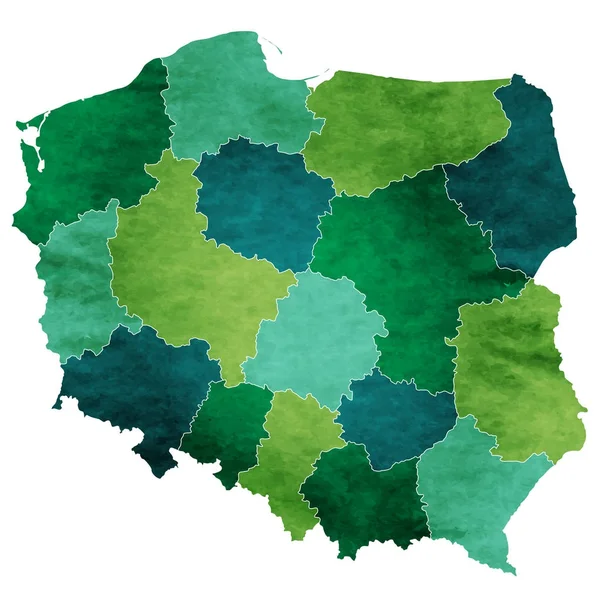 Polsko Svět Mapa Země Ikona — Stockový vektor