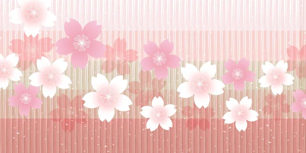 Cherry Blossom Primavera Papel Japonês Fundo — Vetor de Stock