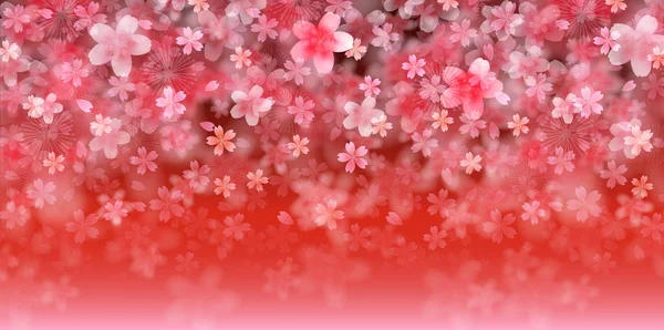 Cherry Blossom Spring Japanese Paper Background — Stock Vector