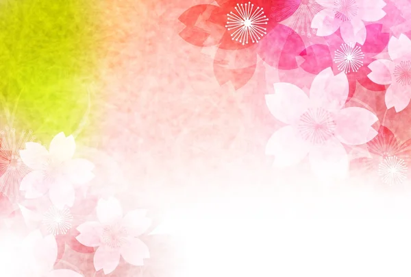 Цветение Сакуры Весенний Японский Бумажный Фон — стоковый вектор