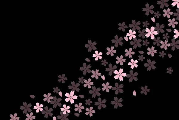 Kiraz Çiçekleri Bahar Çiçek Arka Plan — Stok Vektör