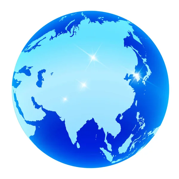 Earth World Blue Icon — Stock Vector