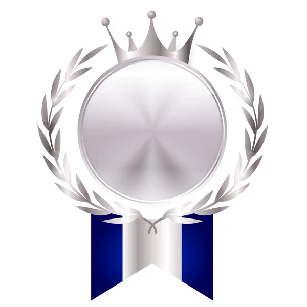王冠メダル リボン アイコン — ストックベクタ