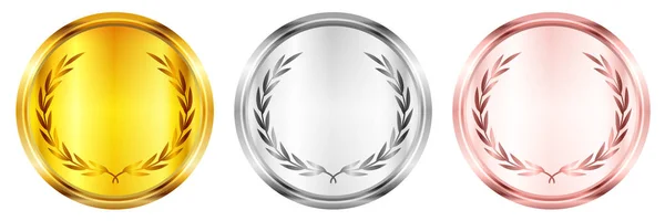 Ikona Srebrny Medal Złoty — Wektor stockowy