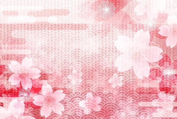 Cherry Blossoms Spring Flower Background — Stock Vector