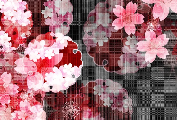 Cherry Blossoms Voorjaar Bloem Achtergrond — Stockvector