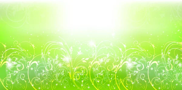 Свіжі Зелені Луки Пейзажі Фон — стоковий вектор