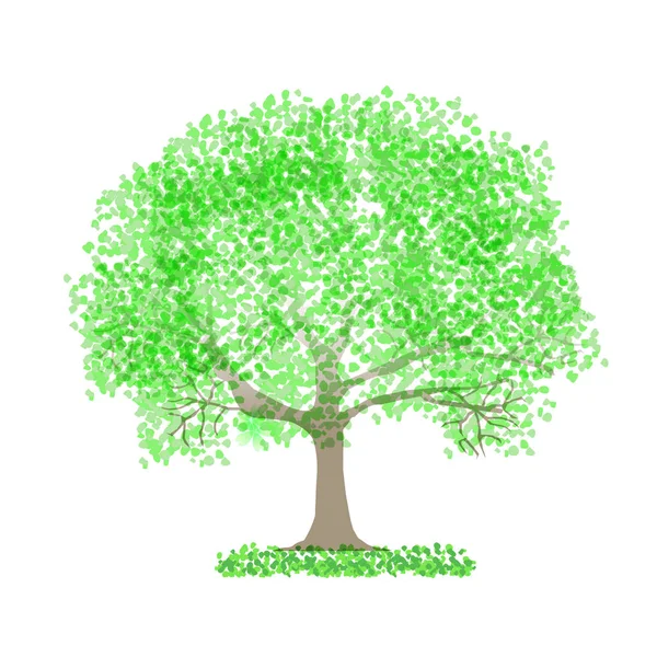 Paisaje Pastizales Verdes Frescos Icono — Vector de stock