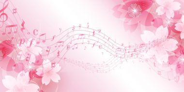 Kiraz çiçekleri bahar Not arka planı