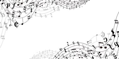 Nota müzik siluet arka plan