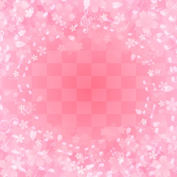 Fleurs Cerisier Note Printemps Fond — Image vectorielle