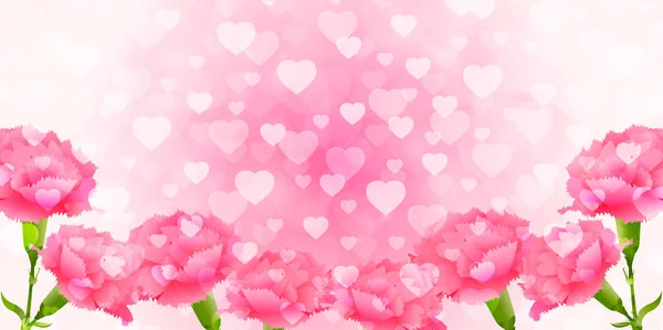 Nelke Muttertag Blume Hintergrund — Stockvektor