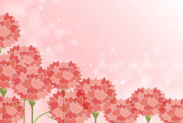 カーネーション母の日の花背景 — ストックベクタ