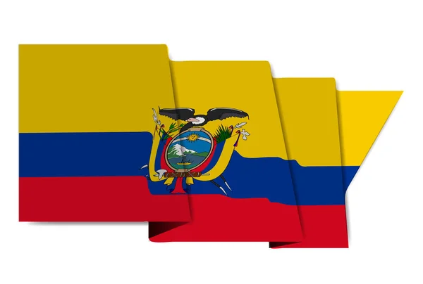 Ekwadorze Flaga Narodowa Ikoną Świata — Wektor stockowy