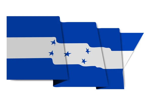 Bandera Nacional Honduras Icono Mundial — Vector de stock