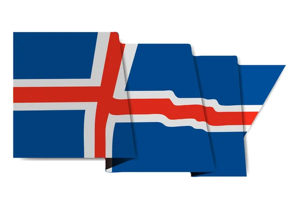 Islandia Bandera Nacional Icono Mundial — Archivo Imágenes Vectoriales