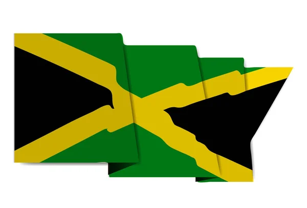 Jamaica Bandera Nacional Icono Mundial — Vector de stock