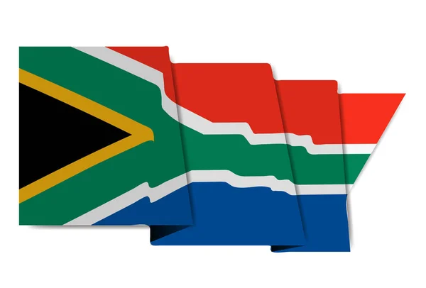 South Africa National Flag World Icon — Stock Vector