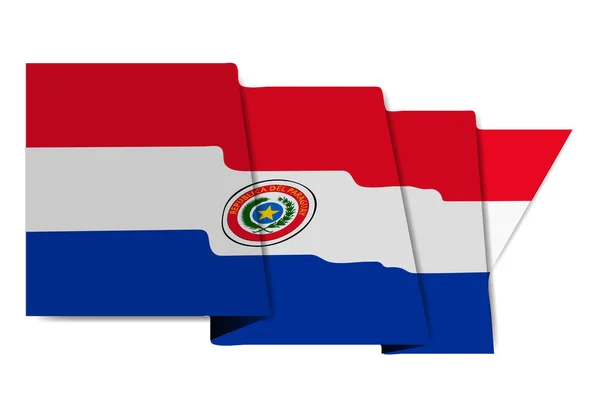 Paraguay Státní Vlajka Ikonu Svět — Stockový vektor