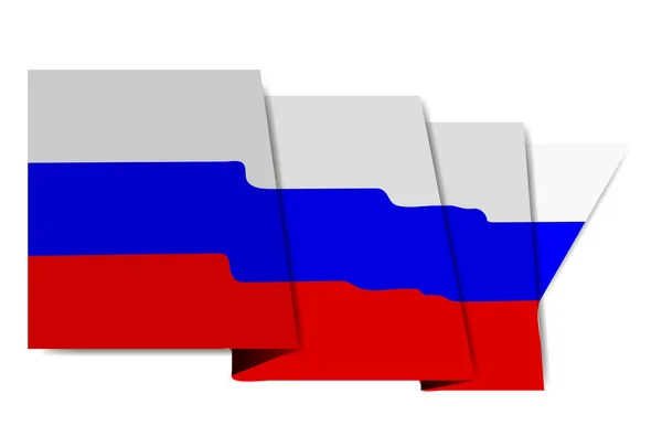 Ρωσική Εθνική Σημαία Παγκόσμια Εικόνα — Διανυσματικό Αρχείο